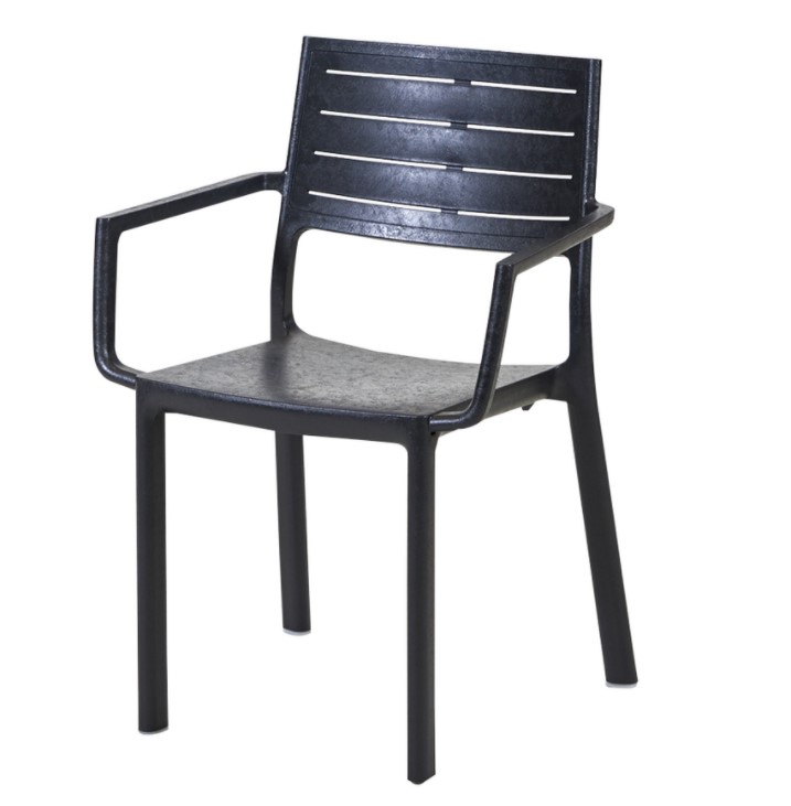 Baštenska stolica Metaline Armrest 60x53x81cm crna Keter
