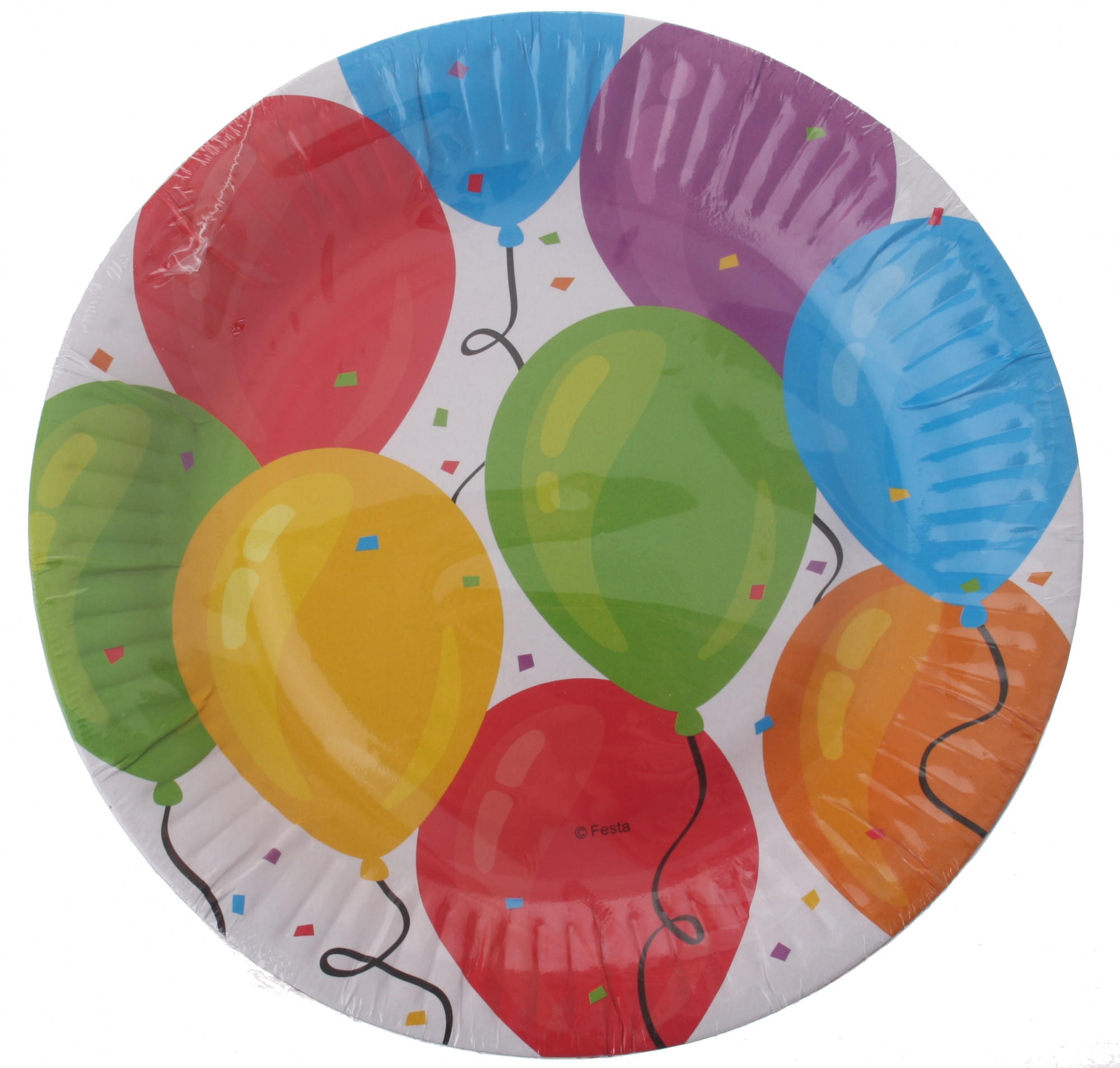 Kartonski tanjiri Balloons 18cm sort 6/1 Eddy Toys