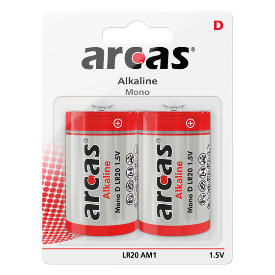 Alkalna Mono baterija LR20 D 1.5V  2/1 Arcas