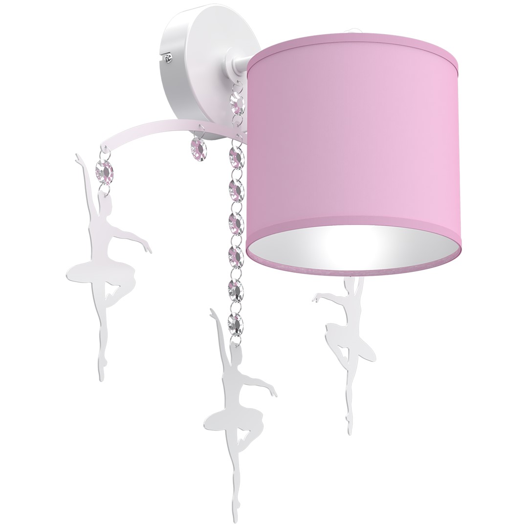 Dečija zidna lampa Baletnica 38x22x48cm 1xE27 60W roza Milagro