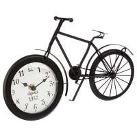 Stoni sat u obliku bicikla 19x27cm crni  Atmosphera