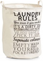 Korpa za veš Laundry Rules fi 38x48cm bela Zeller