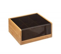 Drvena kutija za filter kesice čaja sa pvc poklopcem 5five