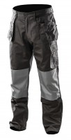 Radne pantalone 2U1 vel. L/52 crne (267g/m2) Topex