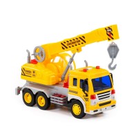 Dječija igračka kamion dizalica sa zvukom i svijet. City žuti Polesie