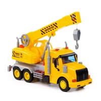 Dečija igračka kamion dizalica Profi sa zvukom i svetlom žuti Polesie