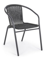 Baštenska stolica Ripley 53x58x73x42cm crna Bizzotto