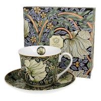 Šolja za čaj Pimpernel 400ml sa tanjirićem zelena William Morris